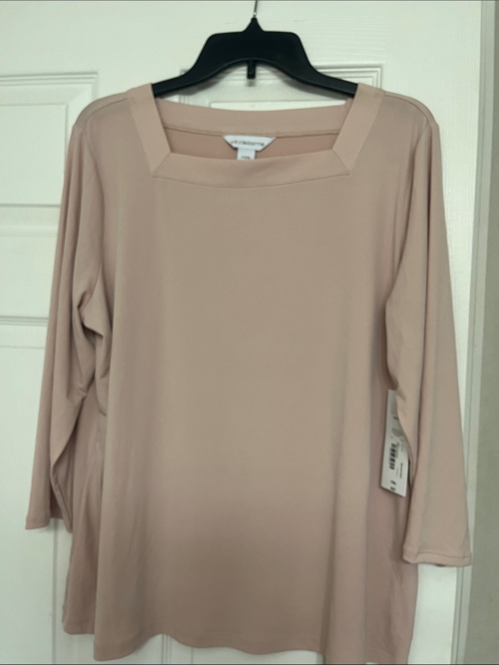 Liz Claiborne Light Blush Pink Square Neck Blouse